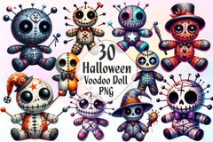 Halloween Gothic Voodoo Doll Clipart Bundle 5 - CraftNest - Digital Crafting and Art