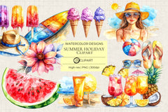 Summer Holiday Clipart - CraftNest - Digital Crafting and Art