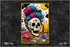Skeleton Skull Messy Bun Mom Tarot Card Clipart Bundle