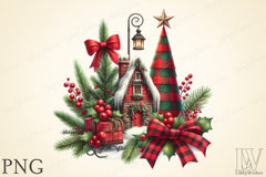 Christmas Winter House Clipart Bundle - CraftNest - Digital Crafting and Art