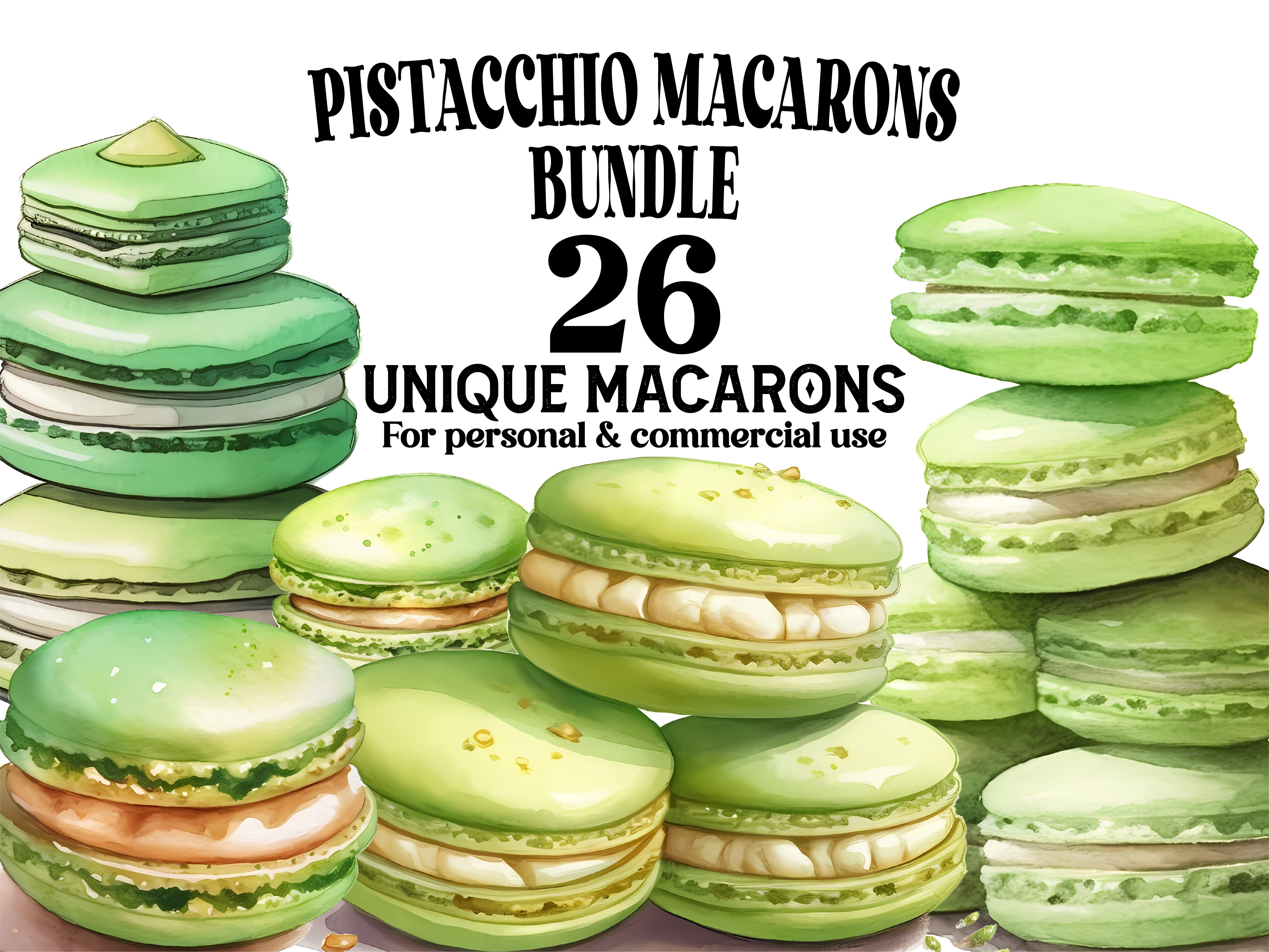 Pistachio Macarons Clipart - CraftNest
