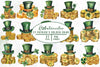 St Patricks Golden Coins Clipart Bundle