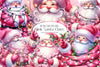 Pink Santa Claus Clipart Bundle
