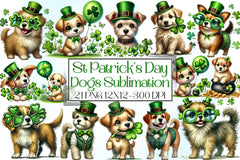 St Patrick's Day Dogs Clipart Bundle - CraftNest - Digital Crafting and Art