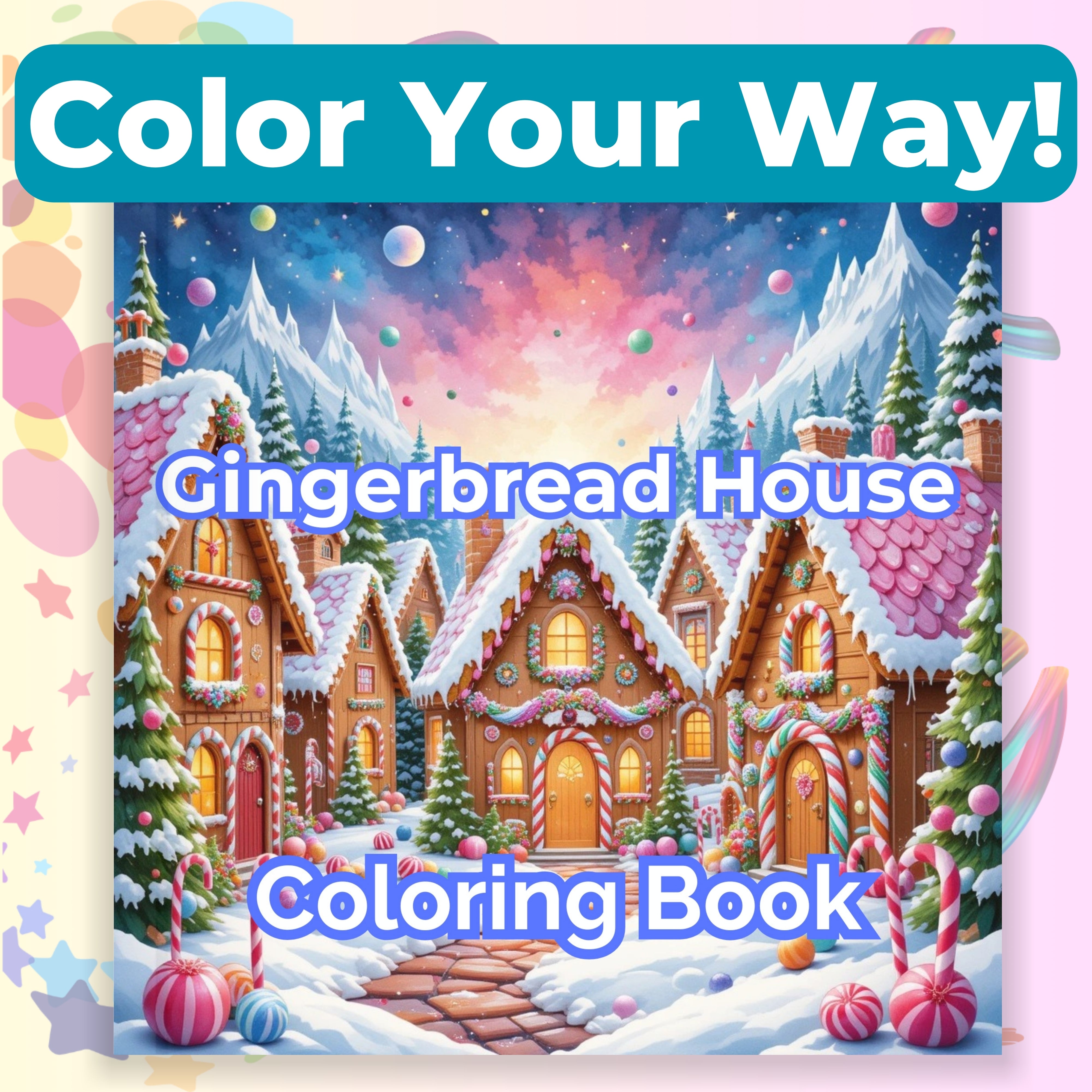 Gingerbread House Coloring Book Bundle