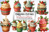 Christmas Cupcakes Clipart Bundle 1