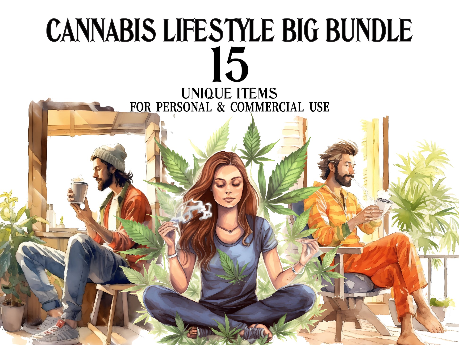 Cannabis Lifestyle Clipart - CraftNest