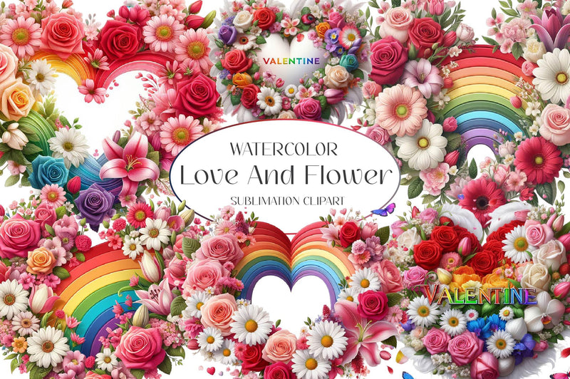 Love And Flower Clipart Bundle - CraftNest - Digital Crafting and Art