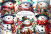 Cute Snowman Clipart Bundle 1
