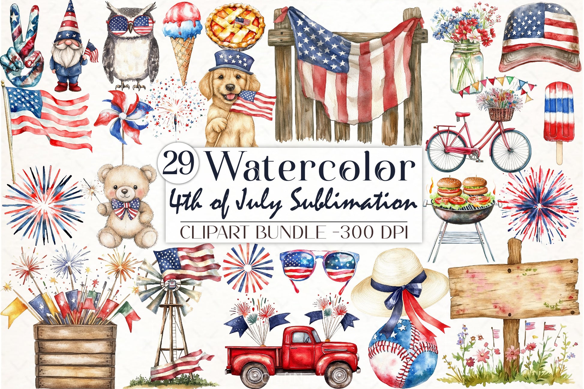 4th of July Clipart Bundle 15 - CraftNest - Digital Crafting and Art