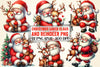 Christmas Santa & Reindeer Clipart Bundle
