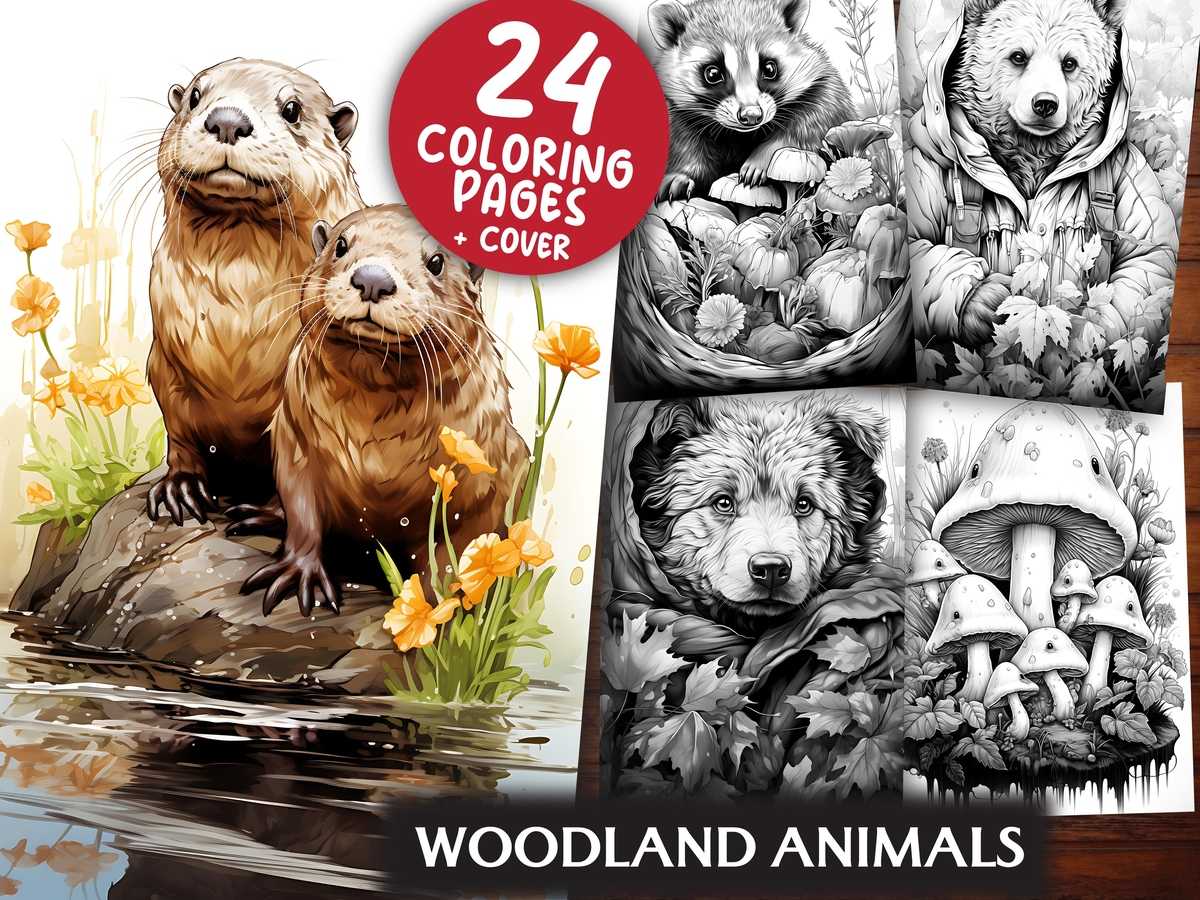 Woodland Animals Coloring Books - CraftNest