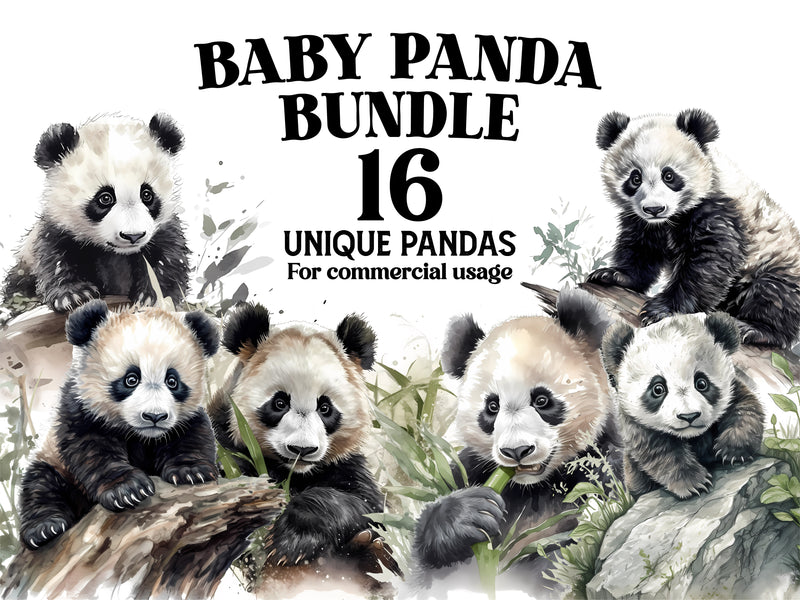 Baby Pandas Clipart - CraftNest