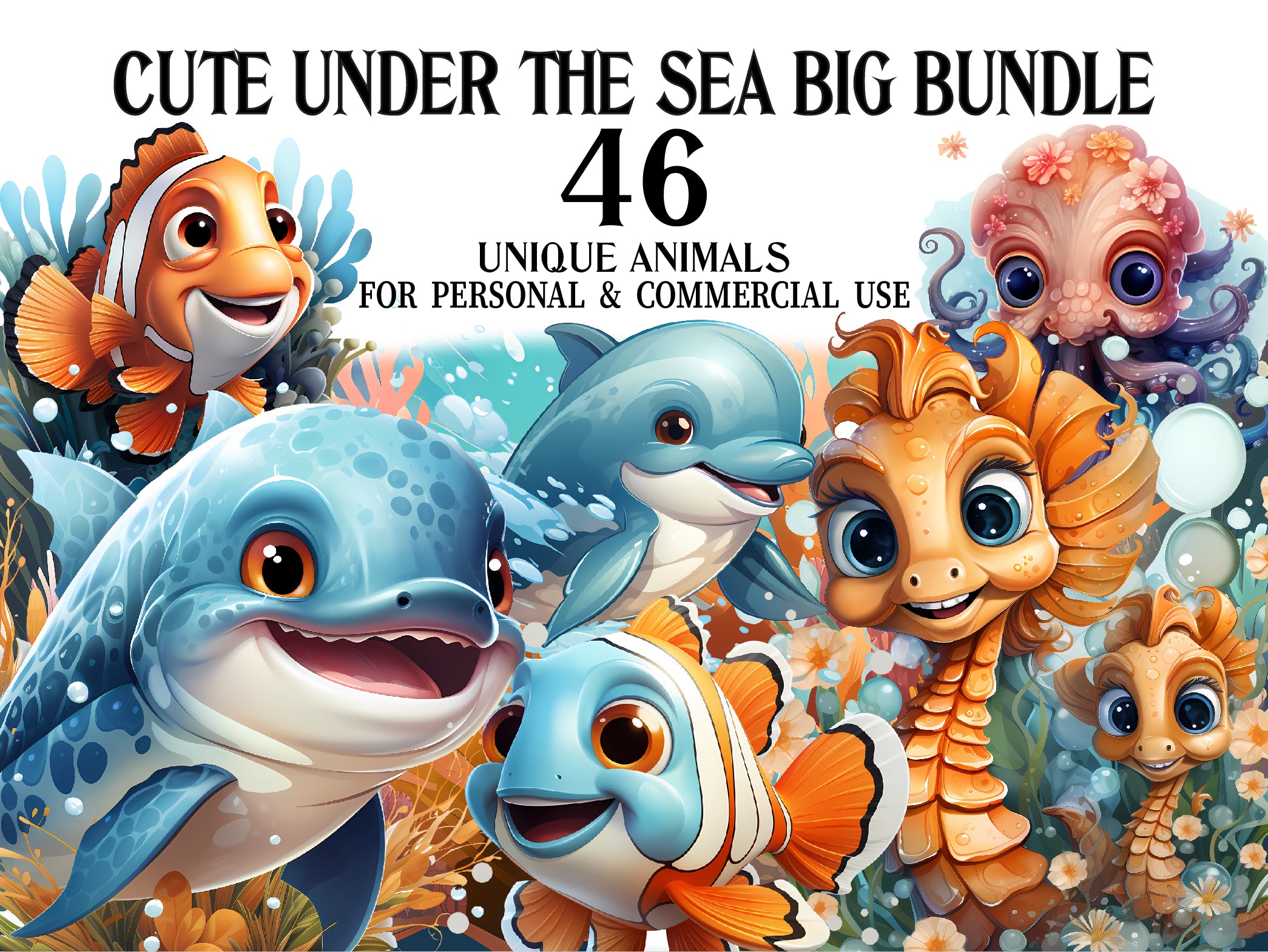 Cute Under The Sea Clipart - CraftNest