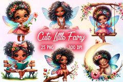 Cute Little Fairy Clipart Bundle 2 - CraftNest - Digital Crafting and Art