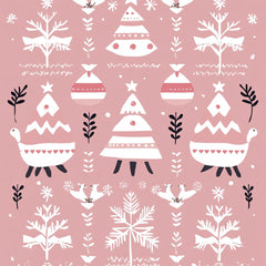 Pink Scandinavian Christmas Patterns Clipart Bundle - CraftNest - Digital Crafting and Art