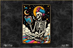The Reader Tarot Card Reading Skeleton Clipart Bundle 1 - CraftNest - Digital Crafting and Art