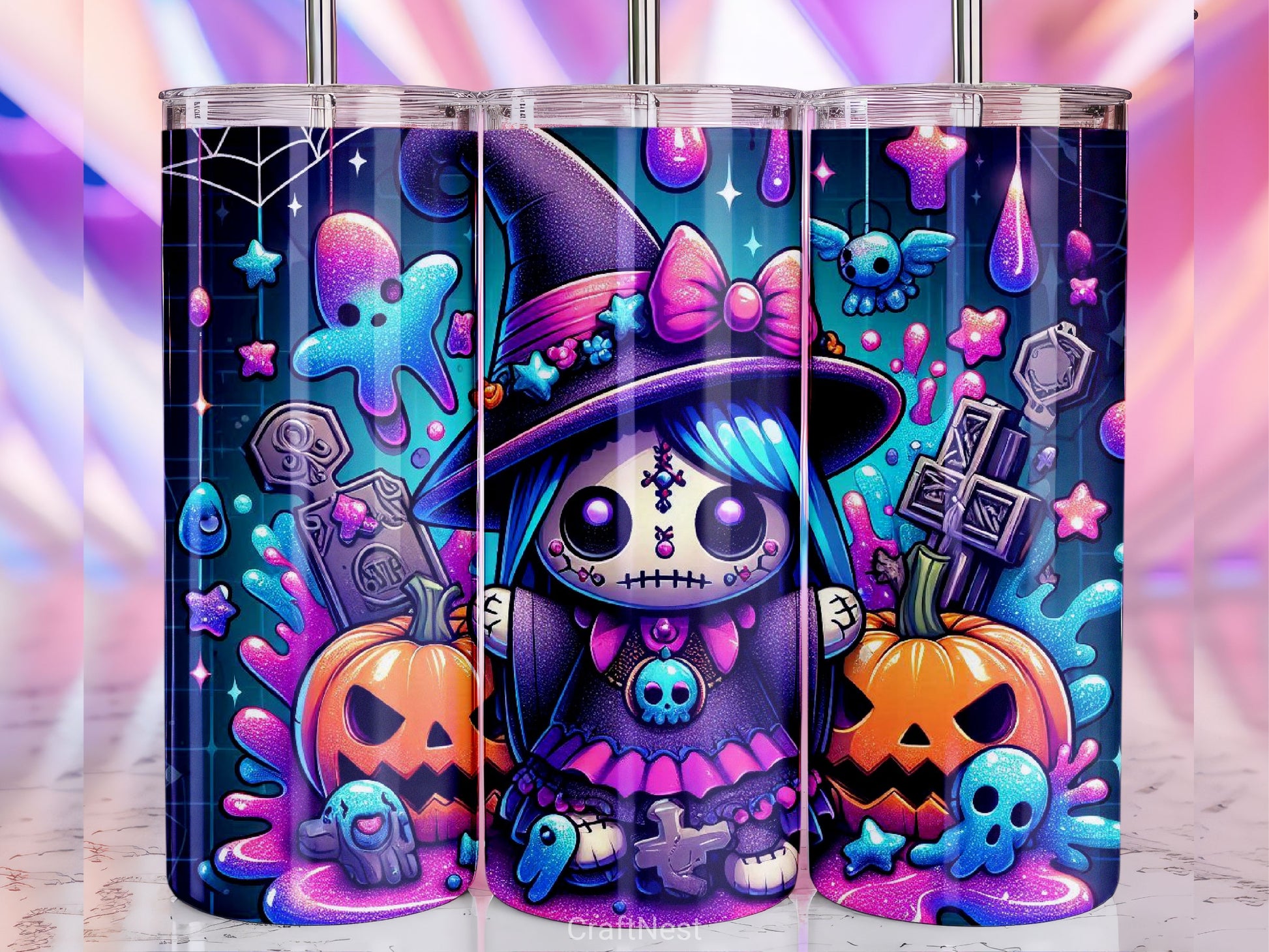 Halloween Voodoo Doll Tumbler Wrap Bundle 2 - CraftNest - Digital Crafting and Art