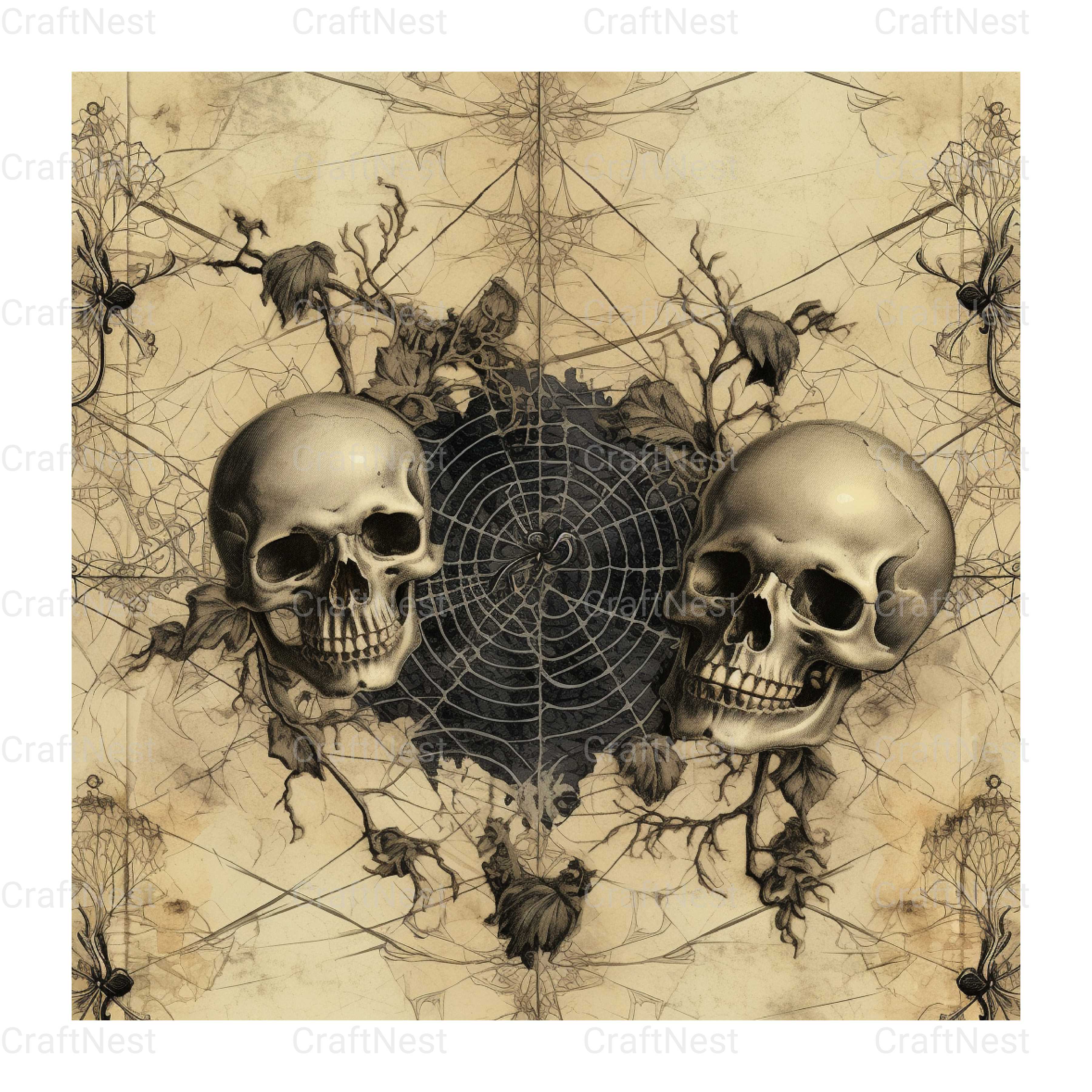 Halloween Damask Clipart Bundle - CraftNest - Digital Crafting and Art