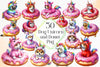 Dog Unicorn And Donut Clipart Bundle