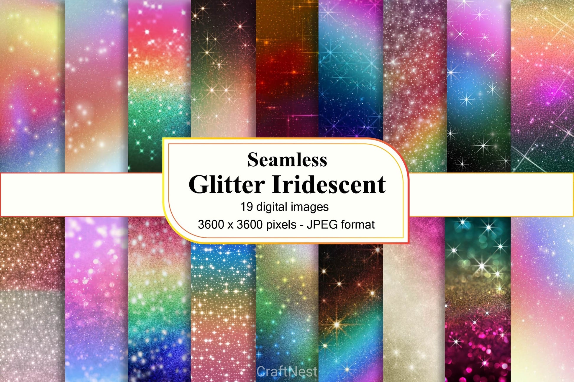 Glitter Digital Paper Iridescent Texture - CraftNest - Digital Crafting and Art