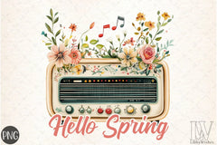 Hello Spring Radio Flower Clipart Bundle - CraftNest - Digital Crafting and Art