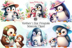 Mother's Day Penguin Clipart Bundle - CraftNest - Digital Crafting and Art