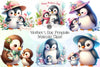 Mother's Day Penguin Clipart Bundle