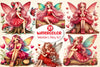 Valentine's Fairy Girl Clipart Bundle