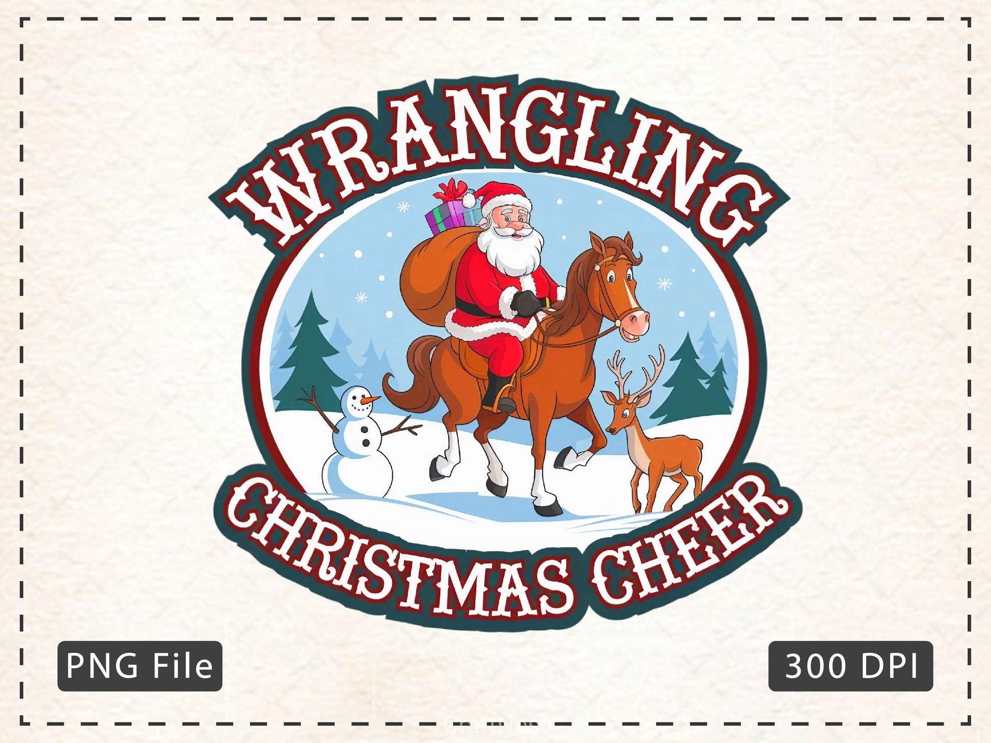 Vintage Santa Western Christmas Clipart Bundle 1 - CraftNest - Digital Crafting and Art