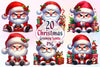 Christmas Grumpy Santa Clipart Bundle