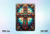 Stained Glass Cross Tarot Card Clipart Bundle 1