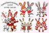 Christmas Bunnies Clipart Bundle 2