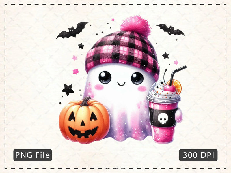 Cute Ghost Cute Halloween Clipart Bundle 8 - CraftNest - Digital Crafting and Art