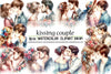 Kissing Couple Clipart Bundle