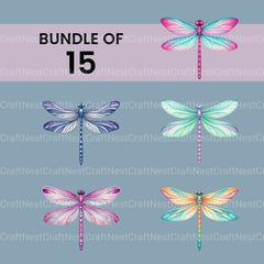 Dragonflies Clipart Bundle 2 - CraftNest - Digital Crafting and Art