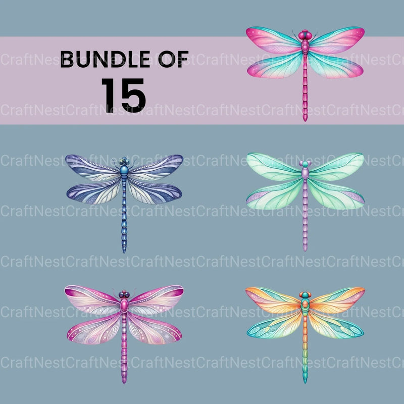Dragonflies Clipart Bundle 2 - CraftNest - Digital Crafting and Art