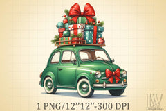Christmas Car Clipart Bundle 2 - CraftNest - Digital Crafting and Art