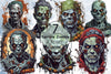 Terrible Zombie Clipart Bundle