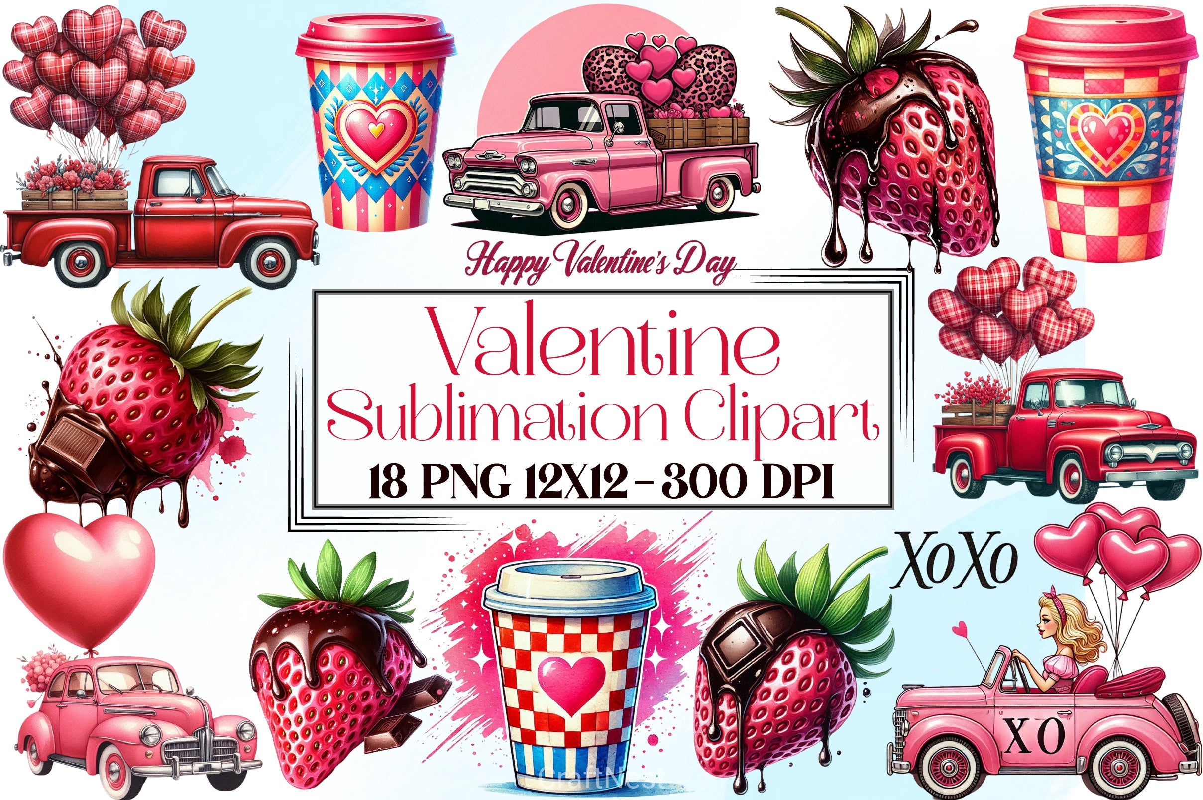 Valentine Clipart Bundle 3 - CraftNest - Digital Crafting and Art