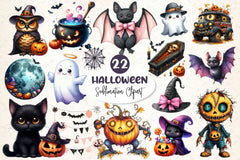 Cute Halloween Clipart Bundle 7 - CraftNest - Digital Crafting and Art