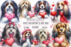 Cute Valentine Dogs Clipart Bundle - CraftNest - Digital Crafting and Art