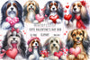 Cute Valentine Dogs Clipart Bundle