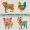 Mexican Folk Art Animals Clipart Bundle