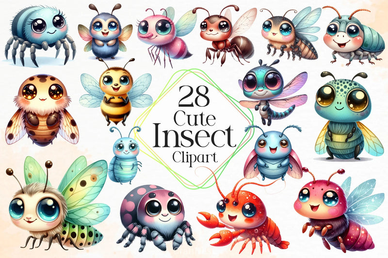 Cute Insect Clipart Bundle - CraftNest - Digital Crafting and Art