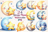 Sleepy Moon Clipart Bundle 3