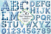 Blue Gingham Alphabet Clipart Bundle