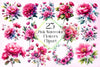 Pink Flowers Clipart Bundle