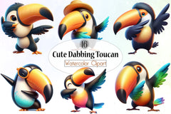 Cute Dabbing Toucan Clipart Bundle - CraftNest - Digital Crafting and Art