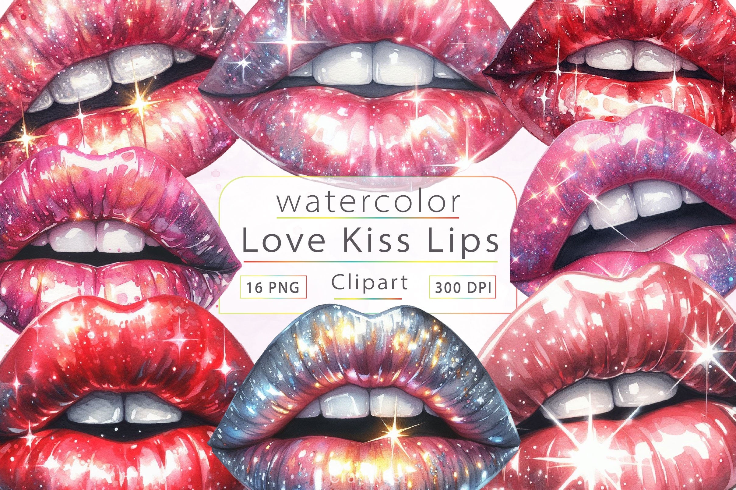 Kiss Lips Love Kisses Clipart Bundle 2 - CraftNest - Digital Crafting and Art